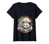 Femme Amant d'opossum, Mon Animal Spirituel Mange des déchets T-Shirt avec Col en V