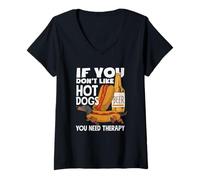 Femme Amateur de hot dogs si vous n'aimez pas les hot dogs T-Shirt avec Col en V