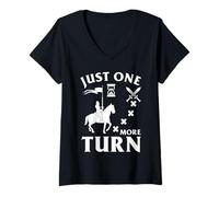 Femme Amateur de Jeux vidéo rétro Just One More Turn T-Shirt avec Col en V