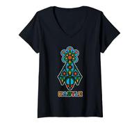 Femme AMAZIGH Art ET Je suis Kabyle Algerie T-Shirt avec Col en V