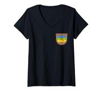 Femme Amazigh Symbole Kabyle Berbère Yaz Tifinagh Tatouage,Amazigh T-Shirt avec Col en V