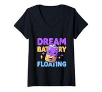 Femme Ambiance Flottante d'énergie de rêve T-Shirt avec Col en V