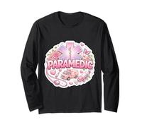 Femme ambulancière ambulancière EMT Medic Floral Feminine EMS Worker Manche Longue
