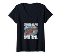 Femme Âme Soeur avec tête d'épine en Eau Profonde T-Shirt avec Col en V