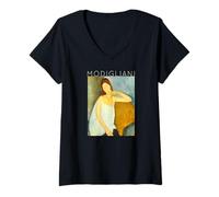 Femme Amedeo Modigliani Jeanne Hebutern Idées de peinture pour artistes T-Shirt avec Col en V