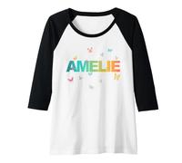 Femme Amelie - Un Beau nom avec des Papillons. Manche Raglan