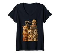Femme American Pit Bull Terrier T-Shirt avec Col en V