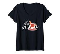 Femme American Pottery Pâte à Modeler Passion avec Mains T-Shirt avec Col en V