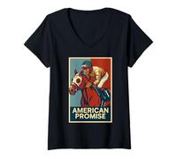 Femme American Promise Horse, courses de chevaux, Del Mar, Santa Anita T-Shirt avec Col en V