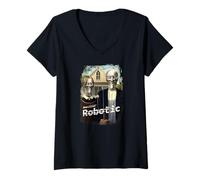 Femme American Robotic - Parodie gothique américaine T-Shirt avec Col en V