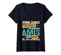 Femme Ami Amitié Cadeau Copain Copine Collectif Humour T-Shirt avec Col en V