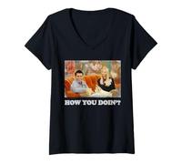 Femme Amis de l'émission télévisée How You Doin Retro Geek des années 90 de Joey Phoebe T-Shirt avec Col en V