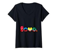 Femme Amour cramoisi - L'amour enchanté et le mystère se croisent Pop Art Design T-Shirt avec Col en V