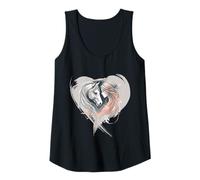 Femme Amour Équestre Femme Cheval Cœur - Cadeau Cavalière Débardeur