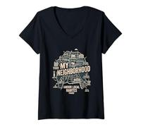 Femme Amour Nantes T-Shirt avec Col en V