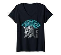 Femme Amoureux de Vikings drôles Vikings Norse Valhalla T-Shirt avec Col en V