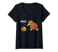 Femme Amoureux des oiseaux drôles Kiwi de Nouvelle-Zélande Kiwi T-Shirt avec Col en V