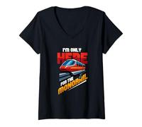 Femme Amoureux du Monorail drôle, Je ne suis là Que pour Le Monorail T-Shirt avec Col en V