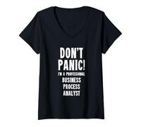 Femme Analyste des processus d'affaires T-Shirt avec Col en V