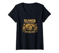 Femme Ancienne Mésopotamie Histoire Sumer The Original Civilization T-Shirt avec Col en V