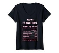 Femme Ancre de Nouvelles T-Shirt avec Col en V