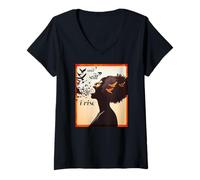 Femme and Still I Rise : Un Art d'émancipation inspirant T-Shirt avec Col en V