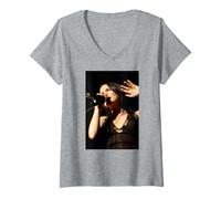 Femme Andrea Corr de la tournée Corrs Borrowed Heaven 2004 T-Shirt avec Col en V