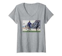 Femme Andy Cole Newcastle Contre Chelsea Premier League T-Shirt avec Col en V