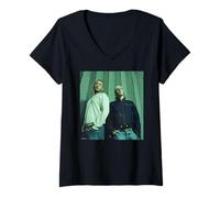 Femme Andy Willsher Jaxx Romeo Electro House Duo Photo T-Shirt avec Col en V