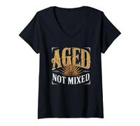Femme Anejo Tequila Vieillie FUT De Chene T-Shirt avec Col en V