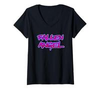 Femme Ange déchu T-Shirt avec Col en V