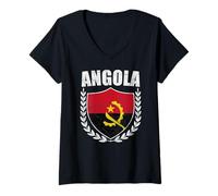Femme Angola T-Shirt avec Col en V
