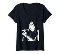 Femme Animaux Ex-Chanteur Eric Burdon Guerre 1970 T-Shirt avec Col en V