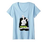 Femme Animaux sujets aux Crises de colère T-Shirt avec Col en V