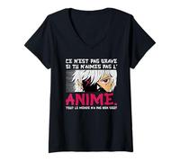Femme Anime Tout Le Monde n'a Pas Bon Goût Manga Otaku T-Shirt avec Col en V