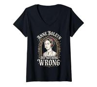 Femme Anne Boleyn Angleterre T-Shirt avec Col en V