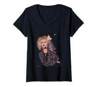 Femme Anne-Marie Hurst Ghost Dance Live Gothic Rock Andy Willsher T-Shirt avec Col en V