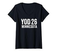 Femme Année de la démocratie 26 Minnesota T-Shirt avec Col en V