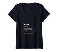 Femme Annonce de Grossesse Amusante pour bébé T-Shirt avec Col en V