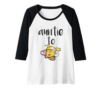 Femme Annonce de Grossesse Aunt to Be Auntie to Bee Manche Raglan
