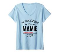 Femme Annonce Grossess Grand Parent Je Vais Encore Être Mamie 2027 T-Shirt avec Col en V
