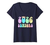 Femme Annuaire Officiel 2026 des diplômés Seniors 12 Ans Plus Tard, Nous T-Shirt avec Col en V