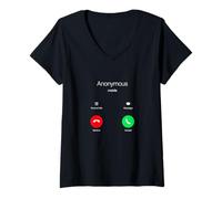 Femme Anonymous Calling - T-Shirt Anon - Hacker Clothing T-Shirt avec Col en V