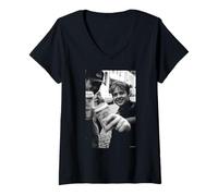 Femme Ant & Dec PJ & Duncan Ready to Rhumble par Andy Willsher T-Shirt avec Col en V