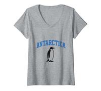 Femme Antarctique Croisière Voyage Aventure Expedition Pingouin Polaire T-Shirt avec Col en V