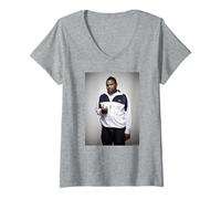 Femme Anthony Anderson Black-ish The Shield par Michael Grecco T-Shirt avec Col en V