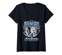 Femme Anti RFK Jr. Théories du Complot Danger Non qualifié pour Tous T-Shirt avec Col en V