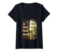 Femme Anti Surveillance AI Data Centers Environmental T-Shirt avec Col en V