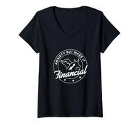 Femme Anxiété, mais Faites-en sorte Que ce Soit Un Day Trader boursier Amusant sur Le Plan Financier T-Shirt avec Col en V
