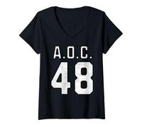 Femme AOC 2028 Numéro 48 Vintage 48e Président Élection T-Shirt avec Col en V